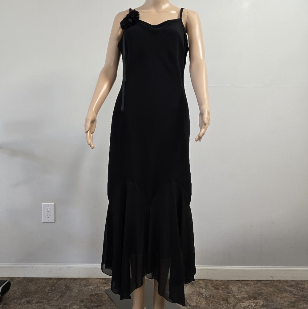 Vintage Evan Picon Elegant Black Evening Dress
